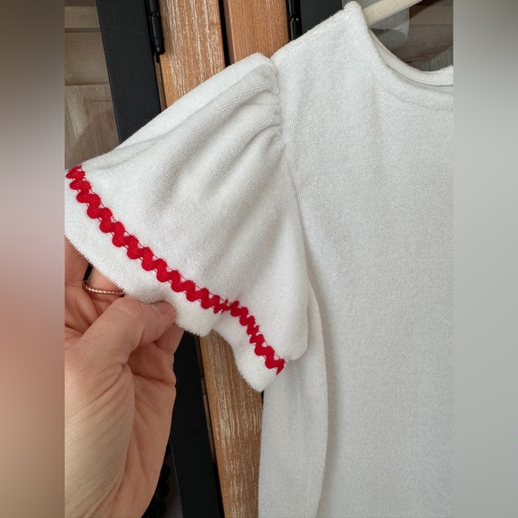 Janie & Jack terry swim coverup dress ruffle short sleeve toddler girl towel - Picture 7 of 7